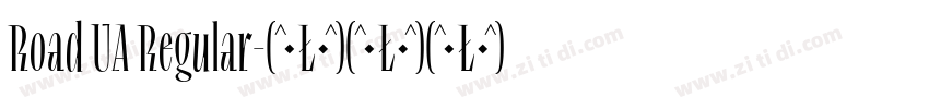 Road UA Regular字体转换
